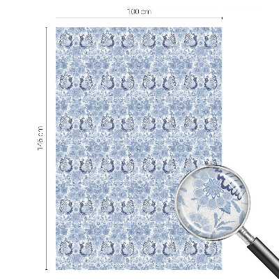 Película de privacidade para janela efeito vitral Pássaro floral