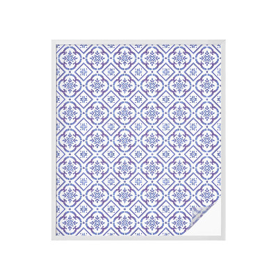 Película vidro janela privacidade Azulejos azuis