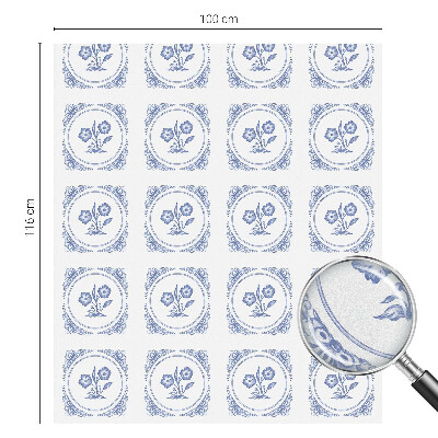 Película de vidro vitral autocolante Flores delicadas