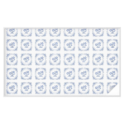 Película de vidro vitral autocolante Flores delicadas