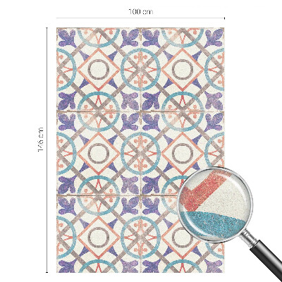 Vinil para vidro privacidade padrão vitral mosaicos coloridos