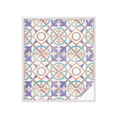 Vinil para vidro privacidade padrão vitral mosaicos coloridos