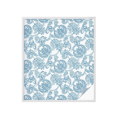 Película de privacidade para janela efeito vitral Enfeites azuis