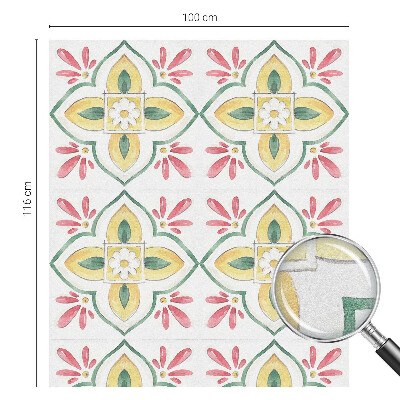 Vinil para vidro privacidade padrão vitral Ornamento floral