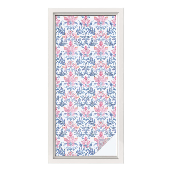 Película de vidro vitral autocolante Simetria floral