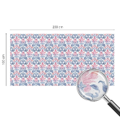 Película de vidro vitral autocolante Simetria floral