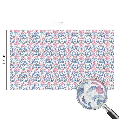 Película de vidro vitral autocolante Simetria floral