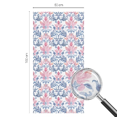 Película de vidro vitral autocolante Simetria floral