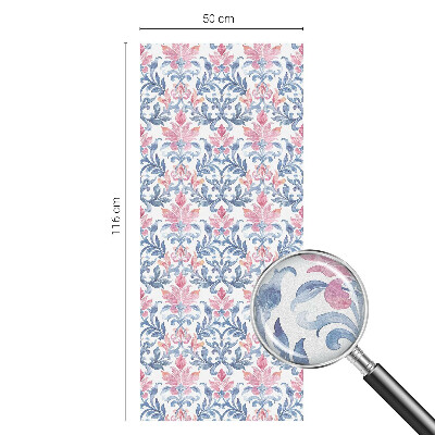 Película de vidro vitral autocolante Simetria floral