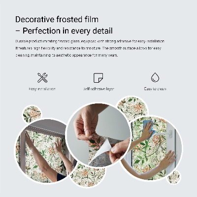 Película de privacidade para janela efeito vitral Decorações com azulejos