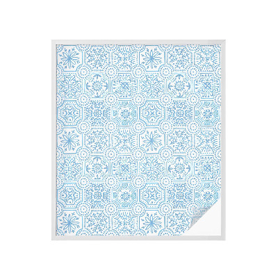 Película vidro janela privacidade Azulejos azuis