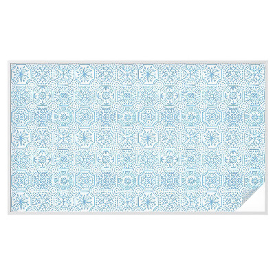 Película vidro janela privacidade Azulejos azuis