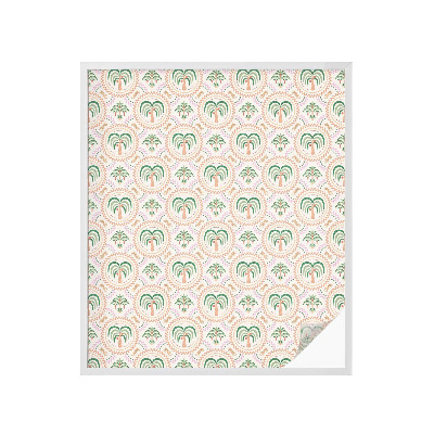 Película de privacidade para janela efeito vitral Palmeiras exóticas