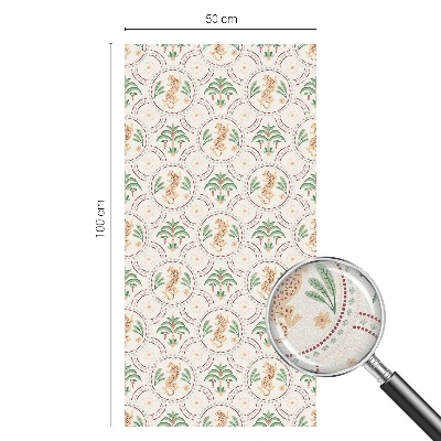 Película decorativa para janela privacidade Palmeira Leopardo