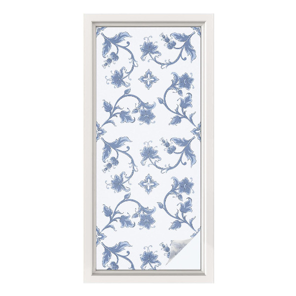 Película decorativa para janela privacidade Ornamento floral