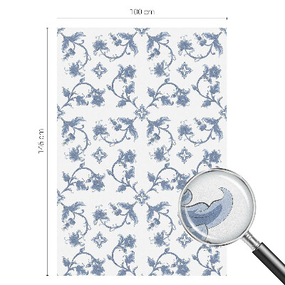 Película decorativa para janela privacidade Ornamento floral