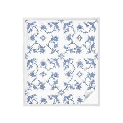 Película decorativa para janela privacidade Ornamento floral