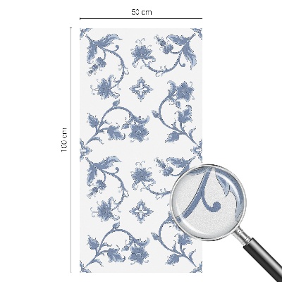 Película decorativa para janela privacidade Ornamento floral