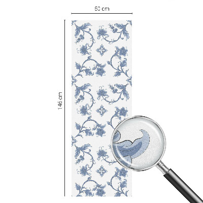 Película decorativa para janela privacidade Ornamento floral