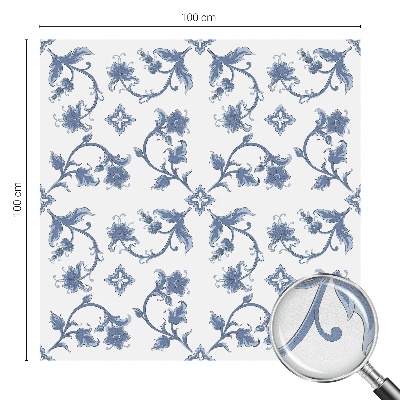 Película decorativa para janela privacidade Ornamento floral