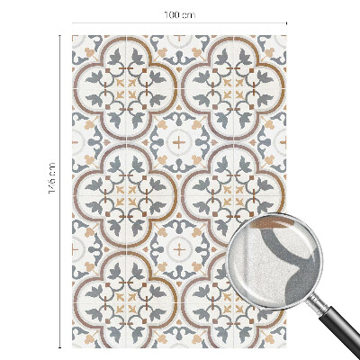 Película de vidro vitral autocolante Ornamentos de azulejos