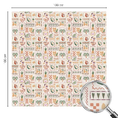 Película de privacidade para janela efeito vitral Padrões folclóricos