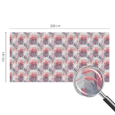 Película de privacidade para janela efeito vitral Folhas de flores