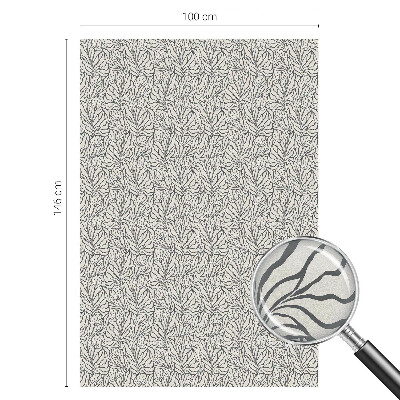 Película de vidro vitral autocolante Folhas flores