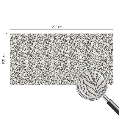 Película de vidro vitral autocolante Folhas flores