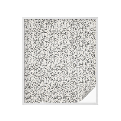 Película de vidro vitral autocolante Folhas flores