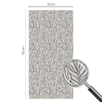 Película de vidro vitral autocolante Folhas flores