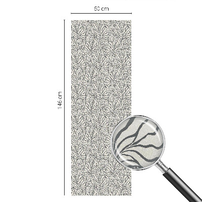 Película de vidro vitral autocolante Folhas flores