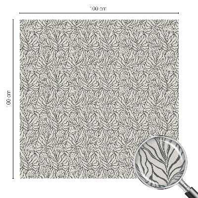 Película de vidro vitral autocolante Folhas flores