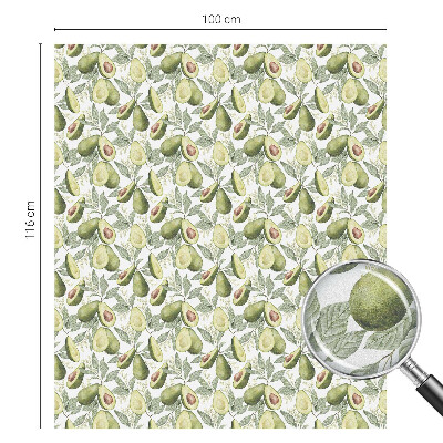Vinil para vidro privacidade padrão vitral Folhas de abacate