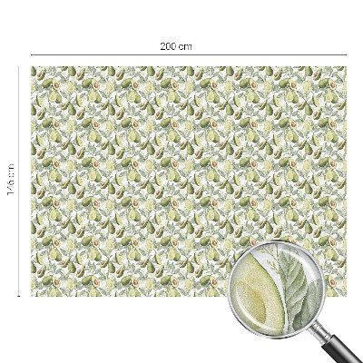 Vinil para vidro privacidade padrão vitral Folhas de abacate