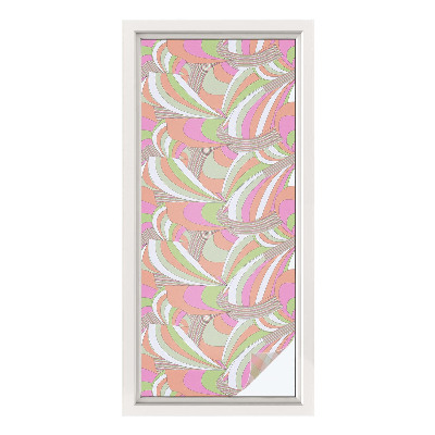 Película decorativa para janela privacidade ziguezague colorido