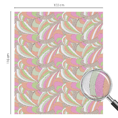 Película decorativa para janela privacidade ziguezague colorido