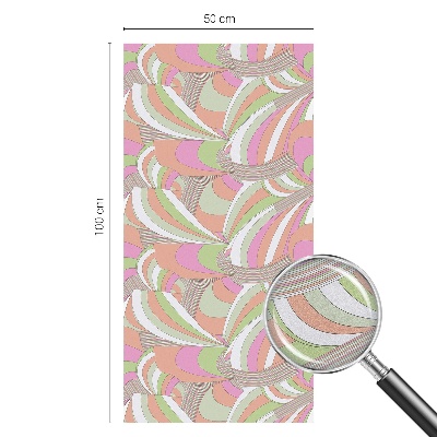 Película decorativa para janela privacidade ziguezague colorido