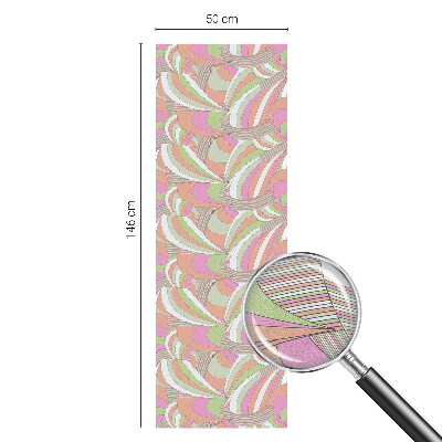Película decorativa para janela privacidade ziguezague colorido