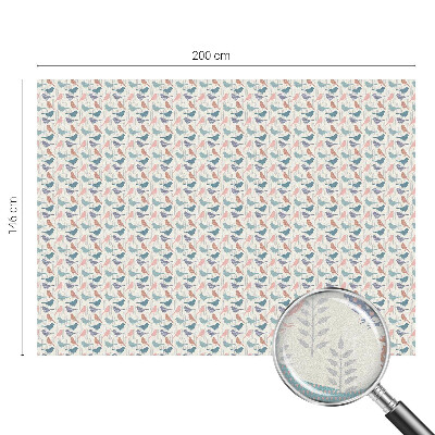 Película de vidro vitral autocolante Pássaros em tons pastel