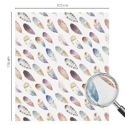 Película decorativa para janela privacidade Penas boho