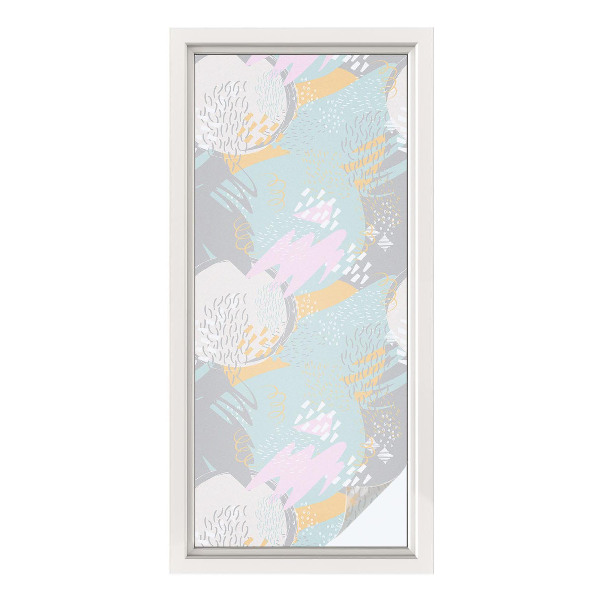 Vinil para vidro privacidade padrão vitral Harmonia abstrata