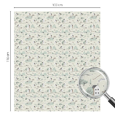 Película de privacidade para janela efeito vitral Uma aldeia idílica