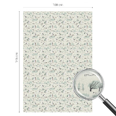 Película de privacidade para janela efeito vitral Uma aldeia idílica