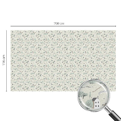 Película de privacidade para janela efeito vitral Uma aldeia idílica