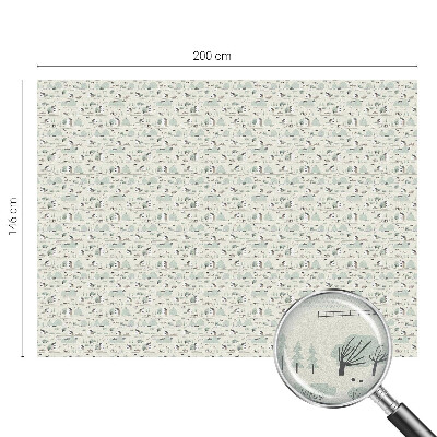 Película de privacidade para janela efeito vitral Uma aldeia idílica