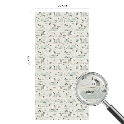 Película de privacidade para janela efeito vitral Uma aldeia idílica