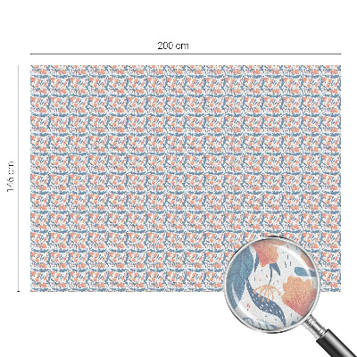 Película de vidro vitral autocolante Um banquete floral