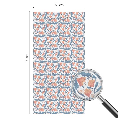 Película de vidro vitral autocolante Um banquete floral