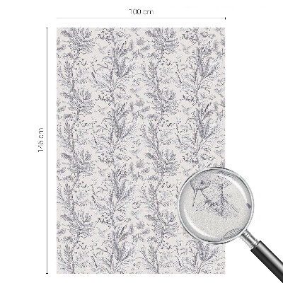 Película de privacidade para janela efeito vitral Folhas e borboletas